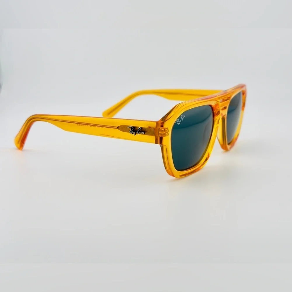 Ray-Ban Corrigan Bio based Sunglasses RB4397 Transparent Yellow Frame Gray Lens